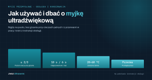 Jak obsługiwać i konserwować stołową myjkę ultradźwiękową: przygotowanie, odgazowanie, podgrzewanie, czyszczenie zbiornika i usuwanie usterek